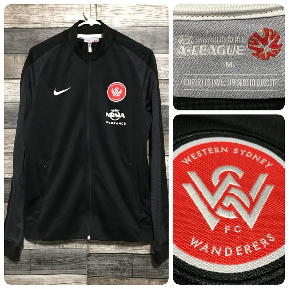 Nike Western Sydney Wanderers FC Track Jacket Men’s M Black Full Zip A-League